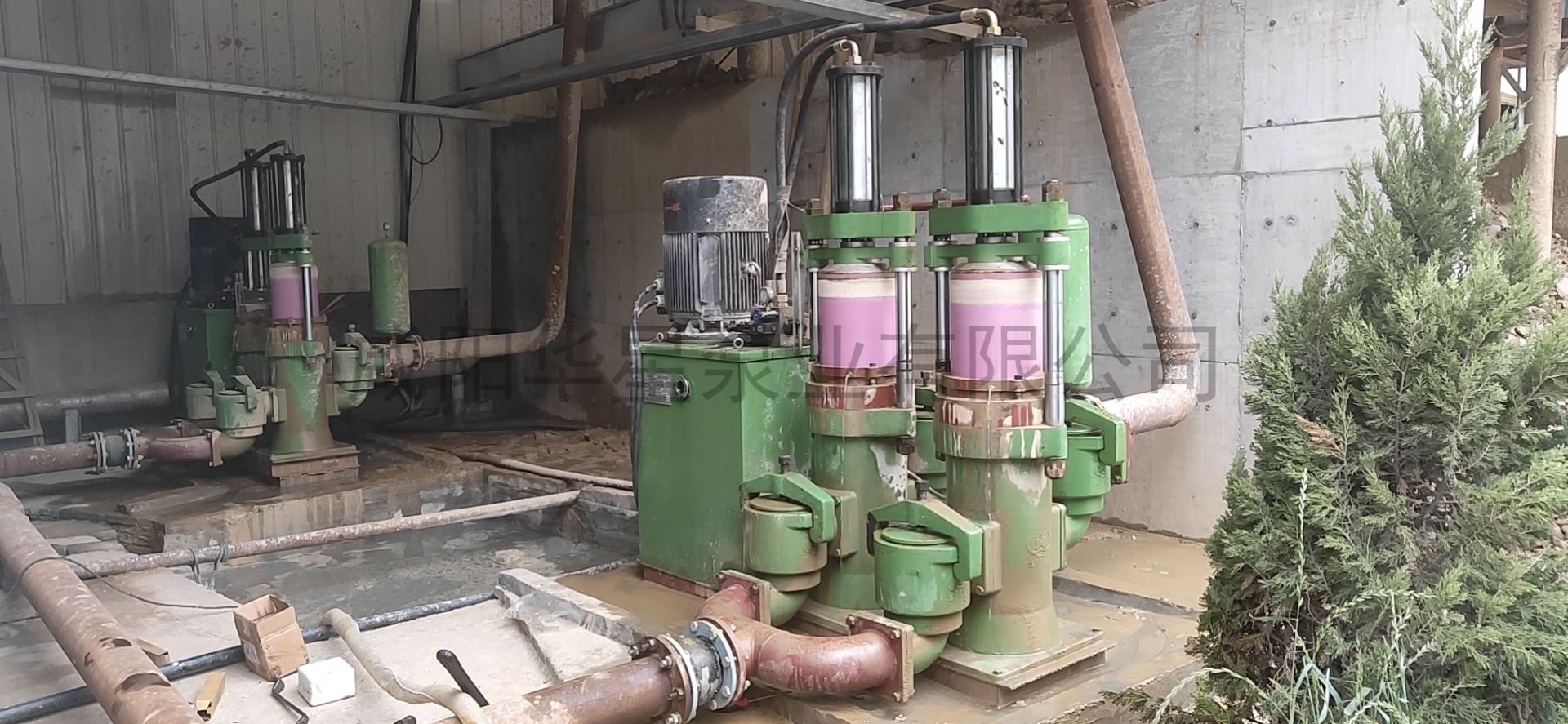 陶瓷柱塞(sāi)泵處理洗(xǐ)沙污水現(xiàn)場圖片